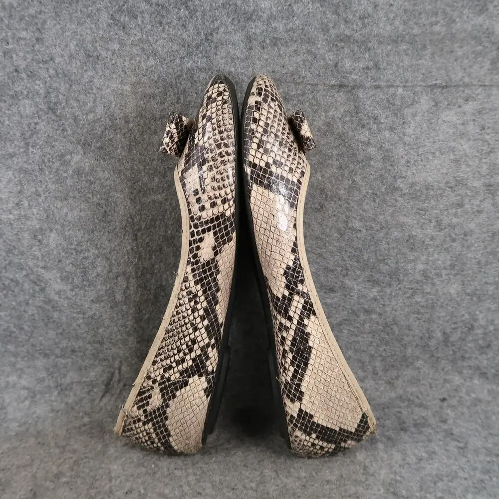 Capelli Shoes Womens 10 Ballet Flats Fashion Slip On Faux Snakeskin Casual